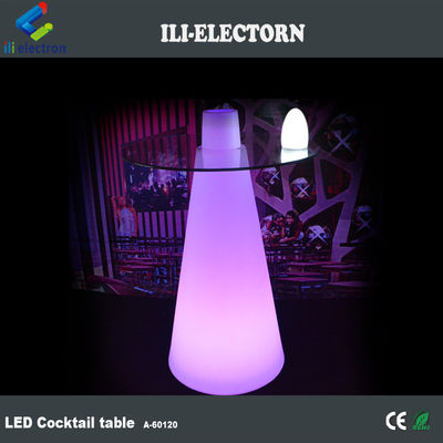 High-top RGB-Beleuchtung Bar Möbel führte Cocktail-Tisch