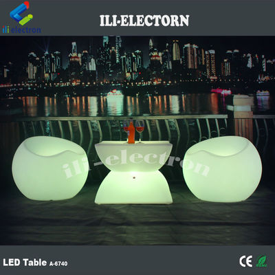 Licht-LED-Bartisch, Led-Kaffeetafel aus Kunststoff