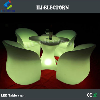 Blumenförmige LED-Glanzmöbel Kaffeetafel für den Handel