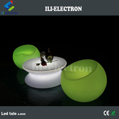 Tisch und Stuhl mit LED-Fernbedienung aus PE-Kunststoff