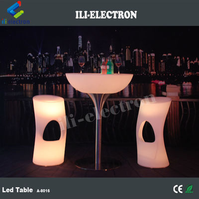 Stilvoller aufladbarer runder PE-Plastik-LED-Bartisch/LED-Kaffee-Tisch/Nachttisch