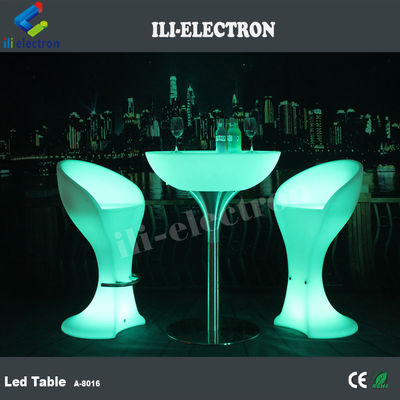 Stilvoller aufladbarer runder PE-Plastik-LED-Bartisch/LED-Kaffee-Tisch/Nachttisch