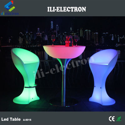Stilvoller aufladbarer runder PE-Plastik-LED-Bartisch/LED-Kaffee-Tisch/Nachttisch