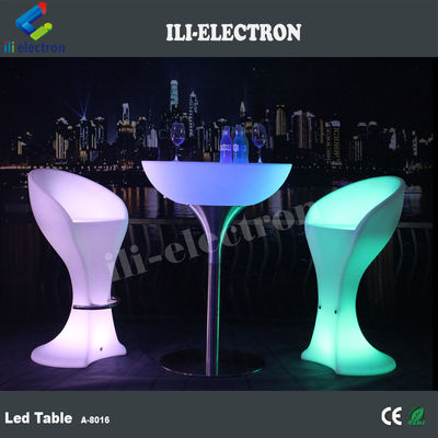 High Led Cocktail Table Metalltisch mit Stuhl für Veranstaltungen