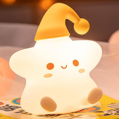 Kreatives Geschenk Stars Silikon-Pat-Lampe Schlafzimmer Bettseite führte kleine Nachtlicht süßes Geburtstagsgeschenk für Kinder