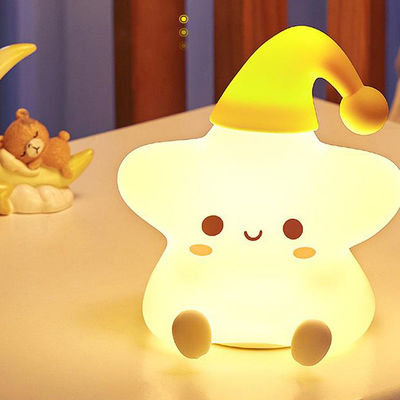 Kreatives Geschenk Stars Silikon-Pat-Lampe Schlafzimmer Bettseite führte kleine Nachtlicht süßes Geburtstagsgeschenk für Kinder