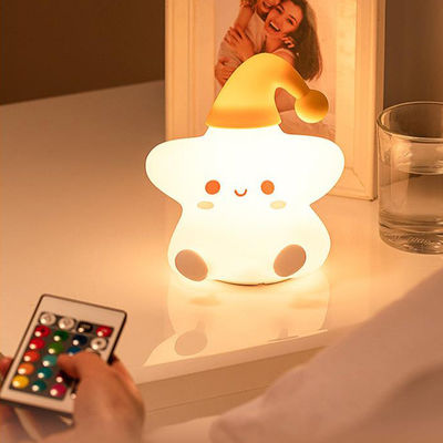 Kreatives Geschenk Stars Silikon-Pat-Lampe Schlafzimmer Bettseite führte kleine Nachtlicht süßes Geburtstagsgeschenk für Kinder