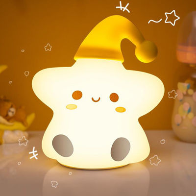 Kreatives Geschenk Stars Silikon-Pat-Lampe Schlafzimmer Bettseite führte kleine Nachtlicht süßes Geburtstagsgeschenk für Kinder