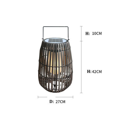 Solar-Rattan-Gartenglanzen mit Handgriff