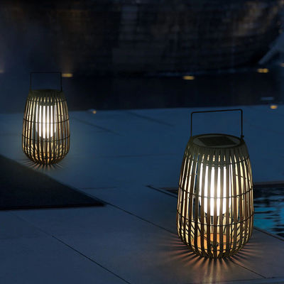 Solar-Rattan-Gartenglanzen mit Handgriff