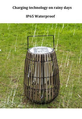 Solar-Rattan-Gartenglanzen mit Handgriff