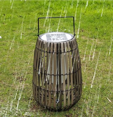 Portable Rattan Garten Sonnenlampen IP65 Wasserdicht für den Außenbereich