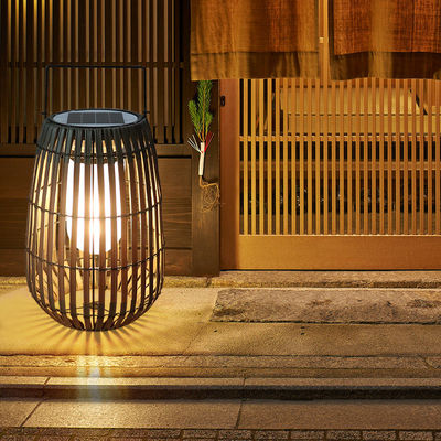 Portable Rattan Garten Sonnenlampen IP65 Wasserdicht für den Außenbereich