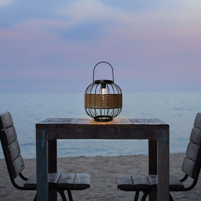 Wasserdichte Rattan Garten Laternen, Außen Rattan Sonnenlampen Für Balkon Dekoration