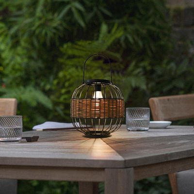 Wasserdichte Rattan Garten Laternen, Außen Rattan Sonnenlampen Für Balkon Dekoration