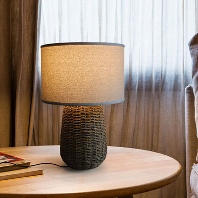 Nachhaltige Rattan-Tischlampe, langlebige Rattan-Bettlicht-Schaltersteuerung