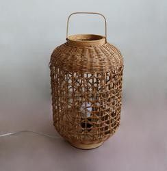Retro Hanfschnur Rattan Gewebte Lampenschirm für Wohnzimmer Schlafzimmer