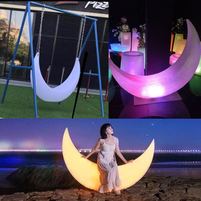 Veranstaltung Dekor leuchtend Kunststoff Led Mond Schaukel