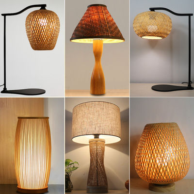 Bamboo-Tischlampe 2700K Weiches Warmes Weiß für die Wohnkultur