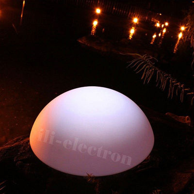 Kunststoff-LED-Farbwechsel-Wasserdichte Kugellampe Halbkugel-Form Für Gartendekor
