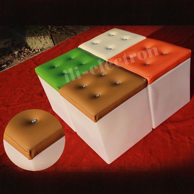 Multifunktionales LED-Eisbehälter Quadratform PE-Kunststoff mit Lederdeckel