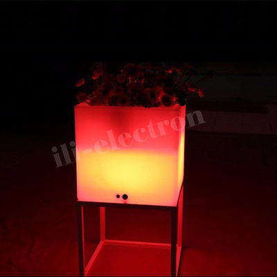 Außenwasserdicht Licht-Up-Eis Eimer Quadrat mit Metallstand