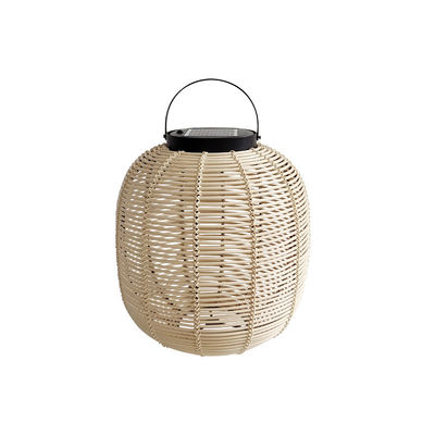 Außen Rattan Dekorative Portable Wasserdichte Fußbodenlampe Solar Gartenlicht
