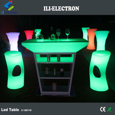 PE-Plastik-LED-Cocktail-Tisch mit Strobe-Beleuchtungsmodus und mit wiederaufladbarer Lithiumbatterie