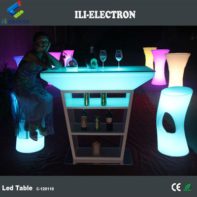 PE-Plastik-LED-Cocktail-Tisch mit Strobe-Beleuchtungsmodus und mit wiederaufladbarer Lithiumbatterie