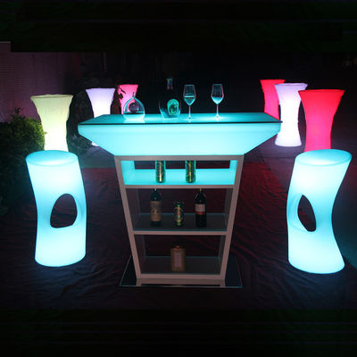 PE-Plastik-LED-Cocktail-Tisch mit Strobe-Beleuchtungsmodus und mit wiederaufladbarer Lithiumbatterie