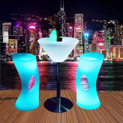 Fernbedienung Manueller Adapter PE Kunststoff beleuchtete LED Cocktail-Tisch für Nachtclubs