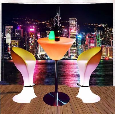 Fernbedienung Manueller Adapter PE Kunststoff beleuchtete LED Cocktail-Tisch für Nachtclubs
