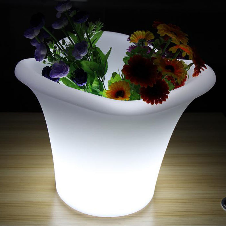 Wiederaufladbare Led-Eisbecken aus Kunststoff, wasserdicht, drahtlos, portabel im Freien für die Party