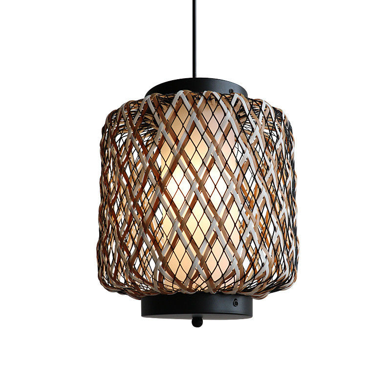Dekoratives Rattan-Hängeleuchten, kleines Außen-Rattan-Kronleuchter, wasserdicht
