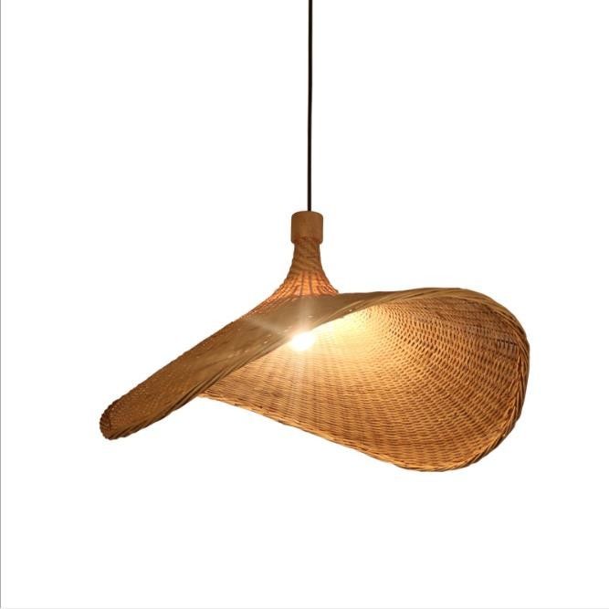 Hüttenform Beleuchtung Bambuslampe Dekoration Rattan Anhängerlampen für den Ladenclub