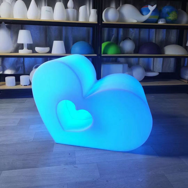 Kreative bunte Led leuchtende Herz Hocker Herz Stuhl für Veranstaltung