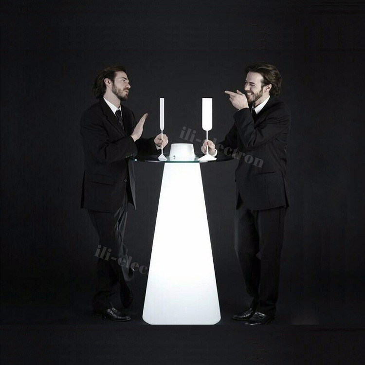 High-top RGB-Beleuchtung Bar Möbel führte Cocktail-Tisch