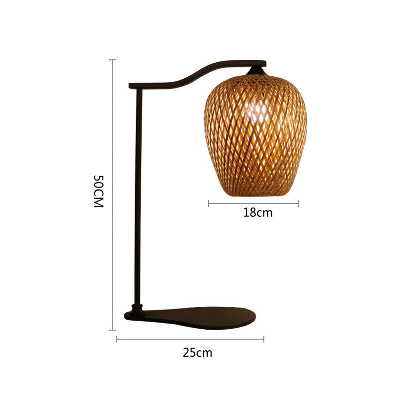 Moderne natürliche Bambus-Tischlampe und Lampenschirm für die Wohnkultur